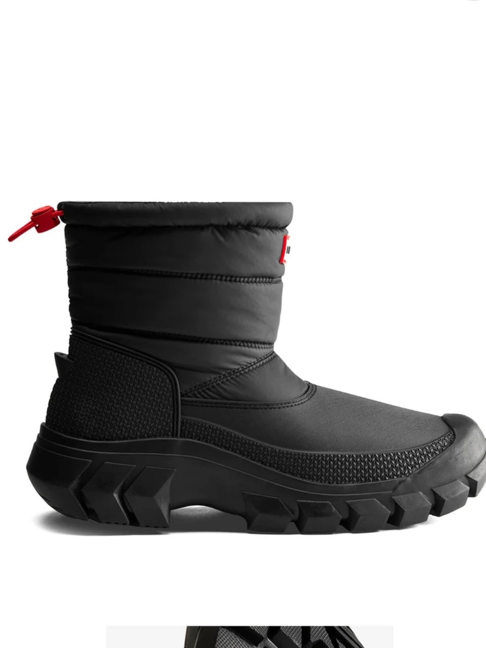 Hunter Intrepid Short Snow Boots Black Women’s 7 NIB - Picture 2 of 4